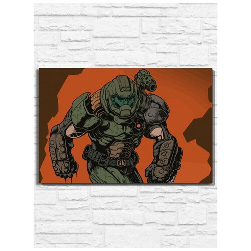 Картина по номерам на холсте игра DOOM (PS, Xbox, PC, Switch) - 9786 Г 30x40