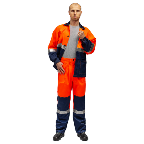 Костюм сигнальный (куртка/брюки) оранжевый синий