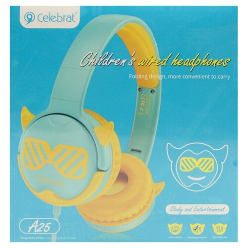 Наушники полноразмерные Celebrat A25 бирюзовый 116000₽