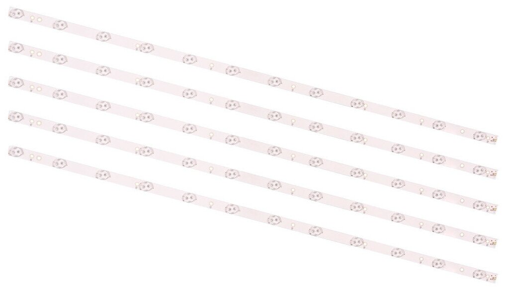 Подсветка GJ-2K16-430-D512-V4 для телевизора Philips 43PUS6501, 43PUS6401, 43PUH6101 / 43" 3V 12 led 3 pin (комплект 5 шт) 843mm