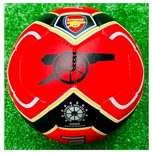 фото Футбольный мяч №5 с симв. фк арсенал (fс arsenal ) ,черно-красный, пакистан