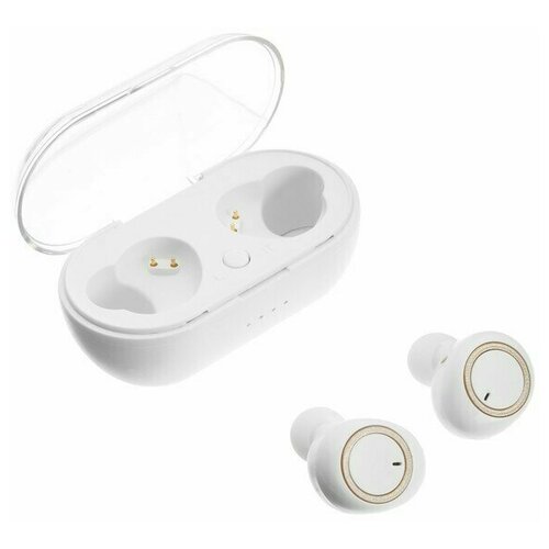 Наушники беспроводные LuazON VBT 120 DT-2 вакуумные Bluetooth 50 300 мАч бокс белые 105200₽