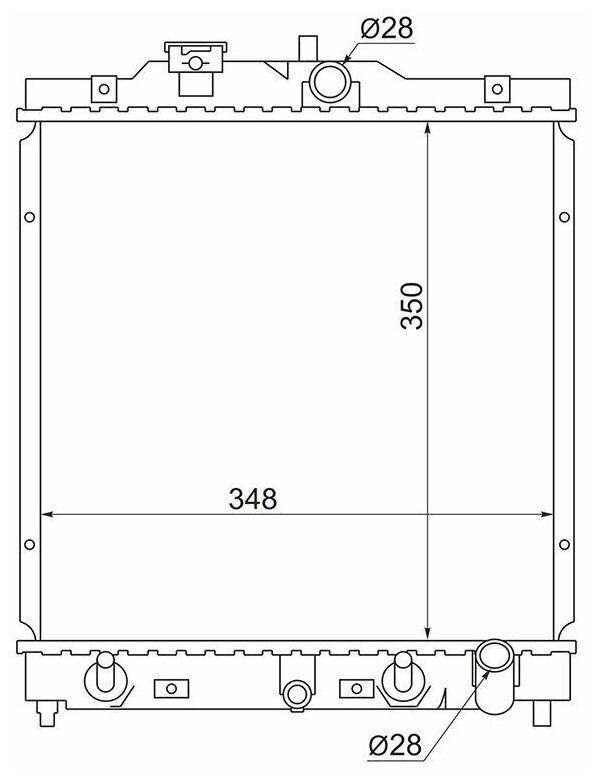 HD0001 SAT Радиатор Honda Civic 91-00 / HR-V 98-07 / Capa 98-02 / Civic EURO 93-03