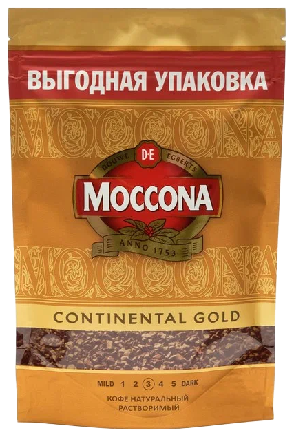 Кофе Moccona Continental Gold (Континентал Голд), растворимый, в пакете, 2x75г - фотография № 3