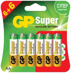Батарейки GP Super АА, пленка, 12 шт.