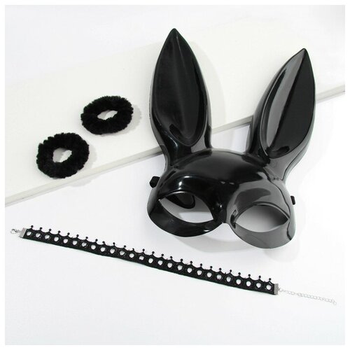 фото Маска кролика, чокер и резинки для волос «будь хорошей заей», набор recom