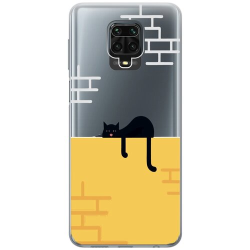 Силиконовый чехол на Xiaomi Redmi Note 9s, Note 9 Pro, Сяоми Редми Ноут 9с, Ноут 9 Про с 3D принтом Lazy Cat прозрачный силиконовый чехол на xiaomi redmi note 9s note 9 pro сяоми редми ноут 9с ноут 9 про с 3d принтом lazy cat прозрачный