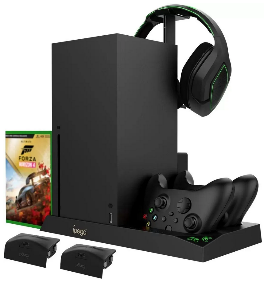 Многофункциональная зарядная станция iPega PG-XBX013, для Xbox Series X, с вентилятором, 2 аккумулятора — фото 1