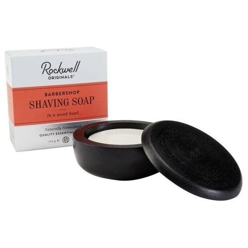 мыло твердое для бритья pearl shaving мыло для бритья the artisan shaving soap Твердое мыло для бритья Rockwell, аромат кедра и нероли, 113 гр, в деревянной чаше