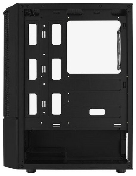 Корпус ATX AeroCool 4710562758511 черный, без БП, боковая панель из закалённого стекла, 2*USB 3.0, 1*USB 2.0, audio - фото №5