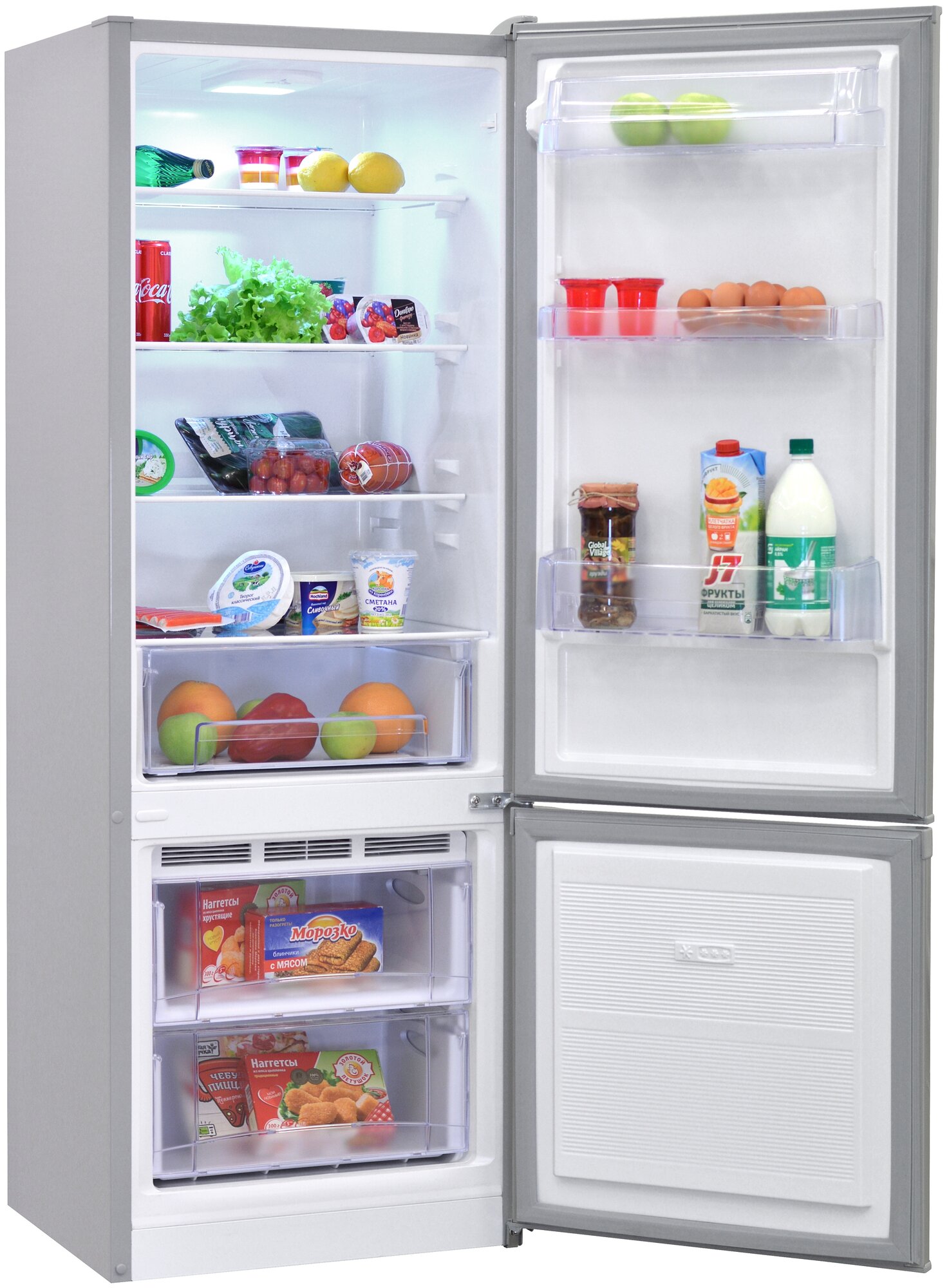 Холодильник NORDFROST NRB 122 332, серебристый металлик - фотография № 2