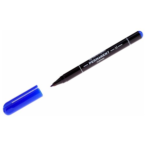 Маркер перманентный Centropen "2846" синий, пулевидный, 1мм, упаковка 10 шт.