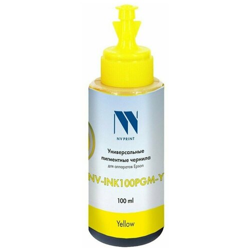 Чернила NV Print INK100PGM Yellow (NV-INK100PGM-Y) чернила nv print ink100pgm light cyan nv ink100pgm lc