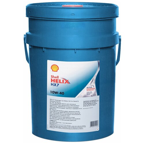 Масло моторное SHELL Helix HX7 SN+ 10W-40 полусинтетическое 20 л 550051571