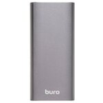 Мобильный аккумулятор Buro RB-10000-QC 10000mAh 3A Quick Charge 3.0, Power Delivery 18W 2xUSB серебристый - изображение