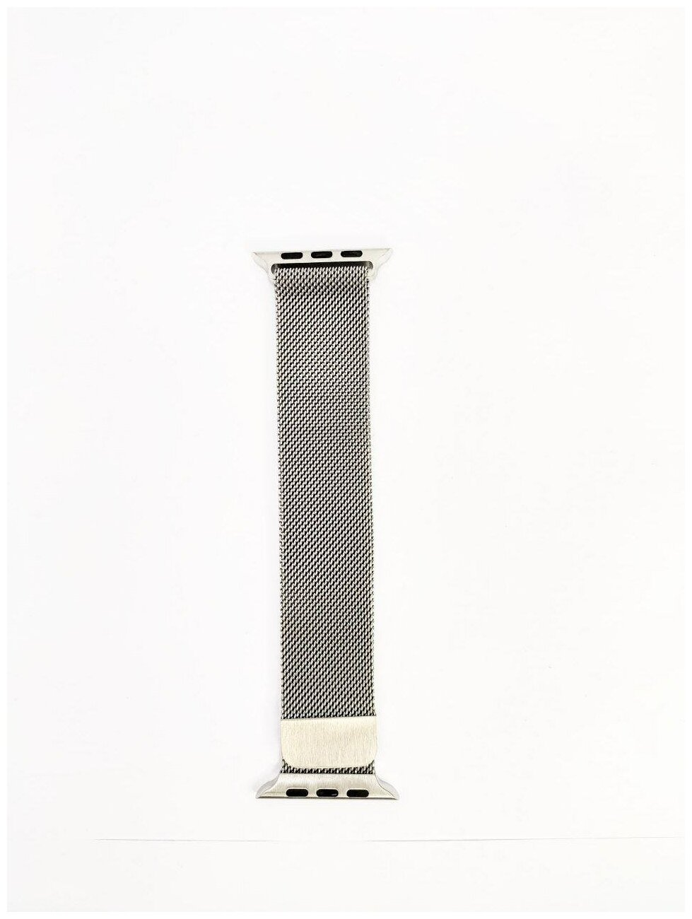 Металлический ремешок для Apple Watch series 1 2 3 -42mm 4 5 6 SE -44mm 7 8 -45 mm браслет плетение Миланская петля Серебро