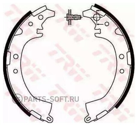 К-т бараб. тормоз. колодок TRW / арт. GS8672 - (1 шт)