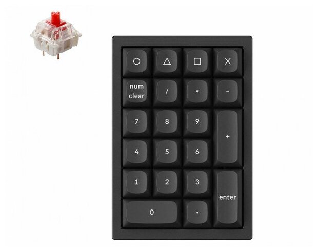 Кейпад Keychron Q0 QMK Custom Number Pad Fully Assembled Carbon Black Gateron G