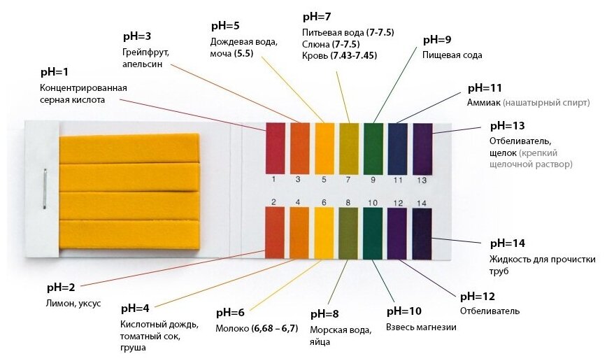 Лакмусовая бумага (индикаторная) для проверки качества воды 80 шт, тест-полоски для измерения кислотности почвы, pH-тестер 1-14, для анализа воды
