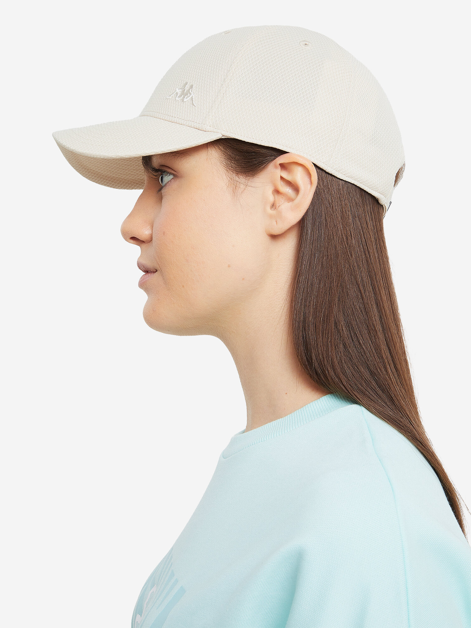 Бейсболка Kappa Unisex baseball cap для мужчин и женщин, размер one size, светло-бежевый — фото 1