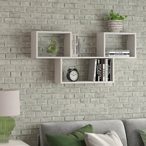 Книжная полка Ультра Белое тиснение 115 х 52 х 20 см 1900₽