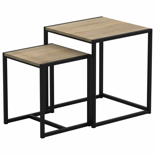 Стол журнальный Терса 490х490х560390х390х460 мм комплект 2 шт металлЛДСП дуб сонома 9732₽