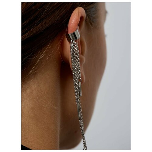 фото Серьги одиночные душа_brand, серебристый