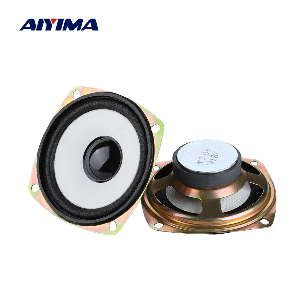 AIYIMA 2 шт. 3-дюймовый аудиопортативный динамик 4 Ом 5 Вт DIY внешний магнитный HiFi полнодиапазонный динамик звуковой стерео низкочастотный динамик