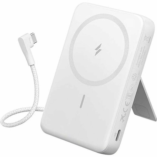 Внешний аккумулятор Anker Zolo Magsafe Power Bank 10000mAh 30W с кабелем Type-C- White 6500₽