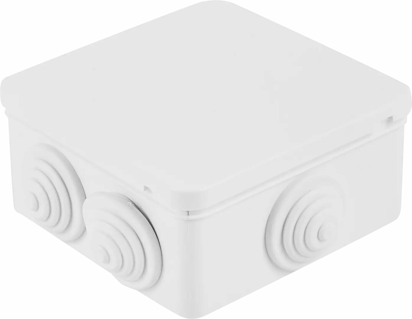 Распределительная коробка открытая Lexman 100x100x55 мм 6 вводов IP55 цвет белый