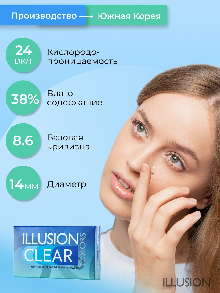 Пробный набор ILLUSION (Clear квартальные 2 шт, Раствор 60 мл.) — фото 1