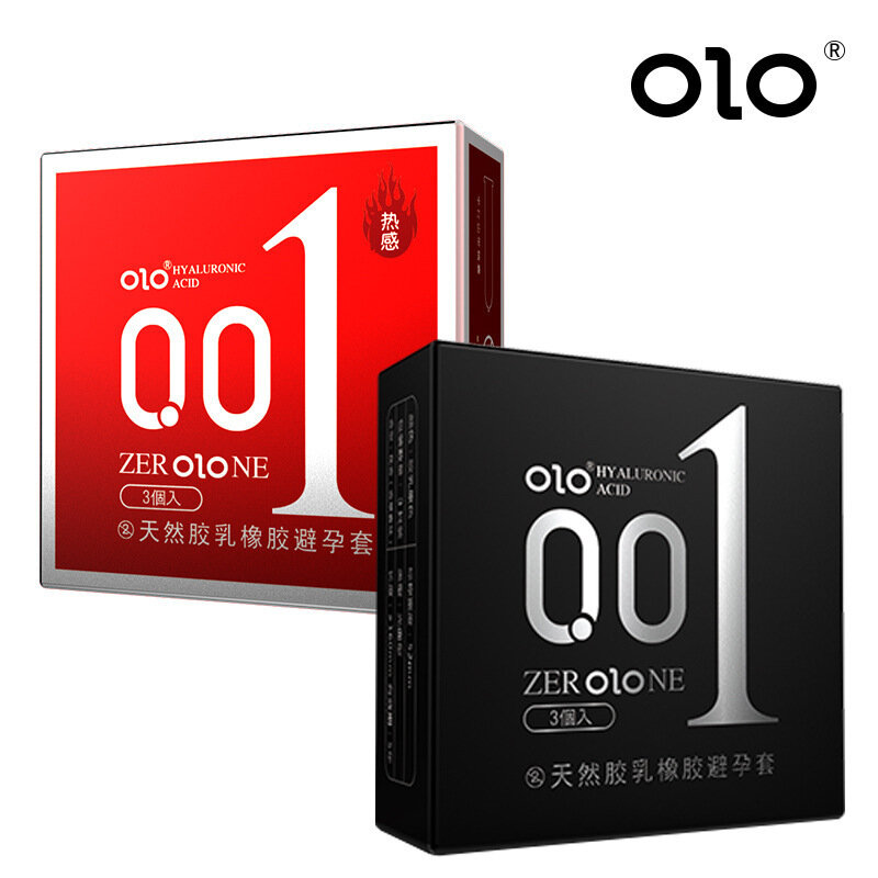 OLO Презервативы стиля бога 3 шт в черной упаковке