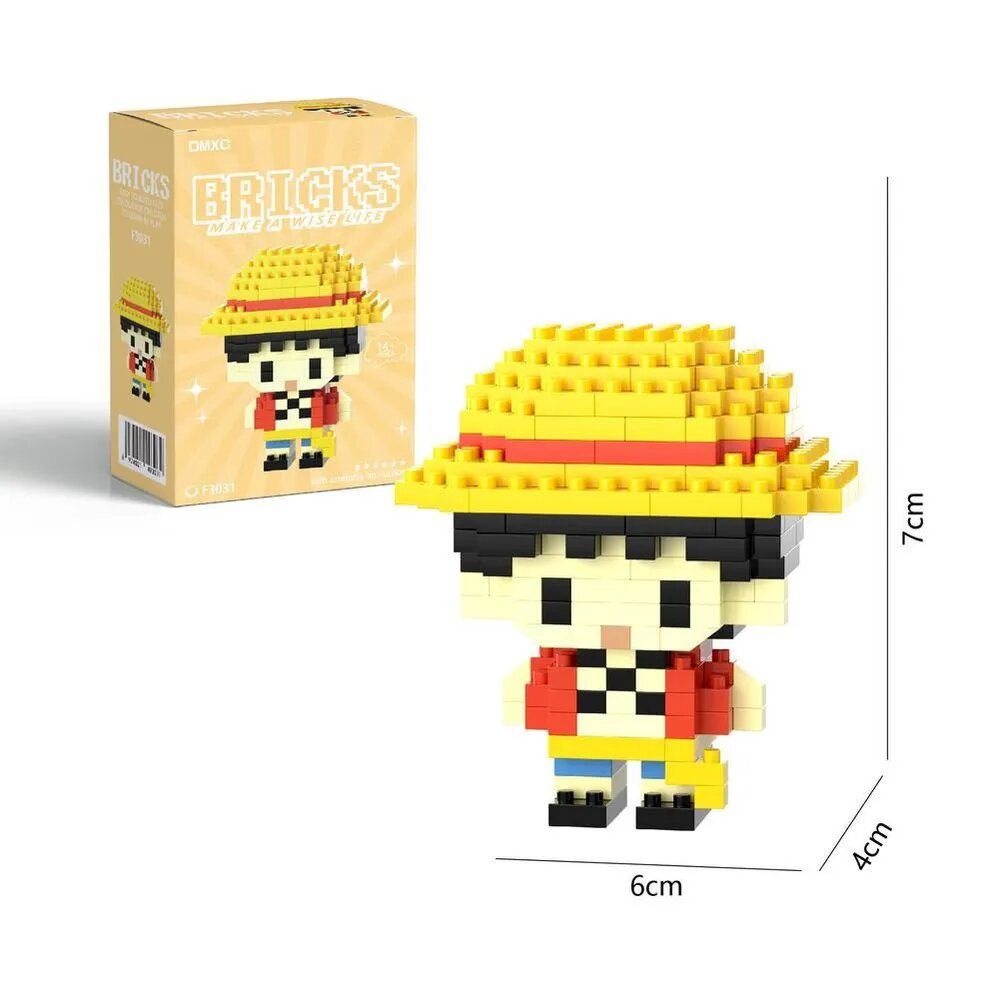 3D Конструктор Манки Д. Луффи / One Piece , фигурка из мини-блоков
