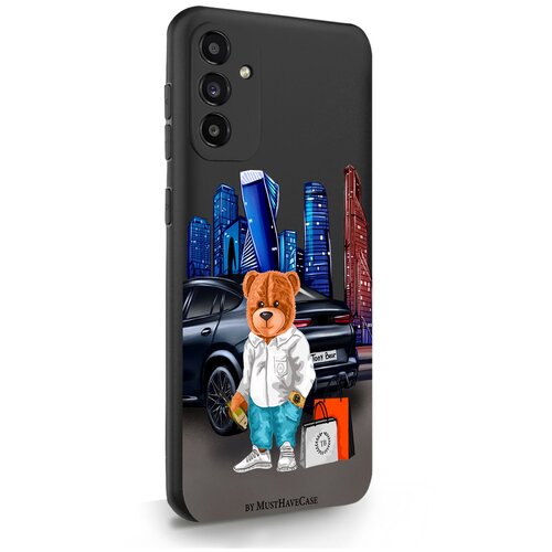 Черный силиконовый чехол MustHaveCase для Samsung Galaxy A13 5G Tony Moscow city/ Тони Москва Сити для Самсунг Галакси А13 5G