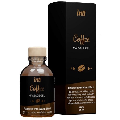 59533 Intt Massage Gel Coffee, 30 мл. Массажный гель с ароматом кофе и согревающим эффектом