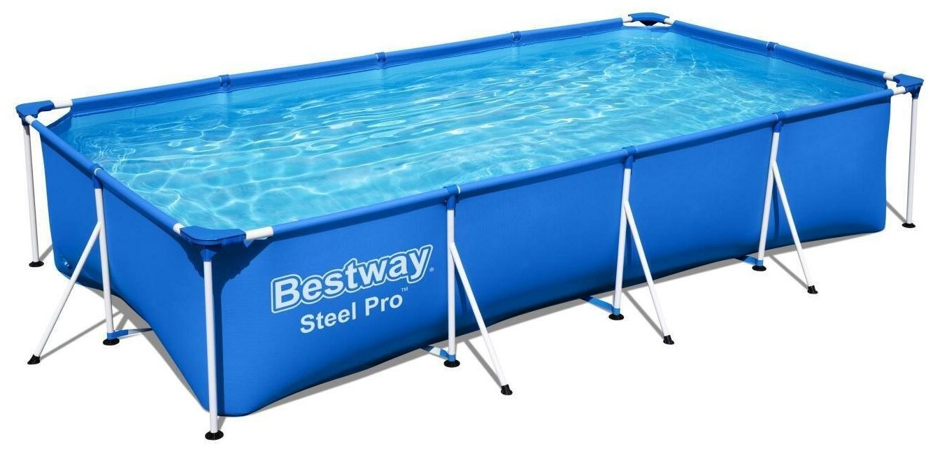 BestWay Каркасный прямоугольный бассейн 400x211x81 см, 5700 л. 56424 BW 030881