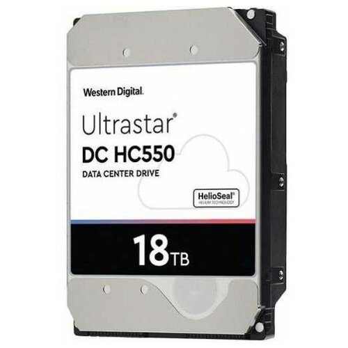 Жесткий диск WD Original SATA-III 18Tb 0F38459 WUH721818ALE6L4 Server Ultrastar DC HC550 (7200rpm) 512Mb 3.5
