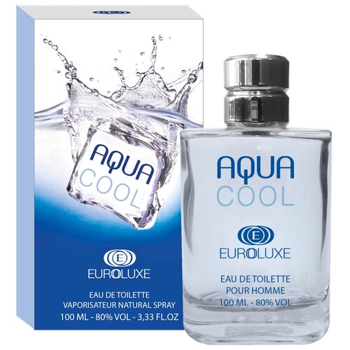 Euroluxe Туалетная вода для мужчин Aqua Cool (Аква кул) свежий, морской, фужерный, 100 мл euroluxe туалетная вода lake coast 100 мл