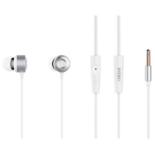 Наушники внутриканальные Celebrat G18 пластик цвет серебряный 92000₽