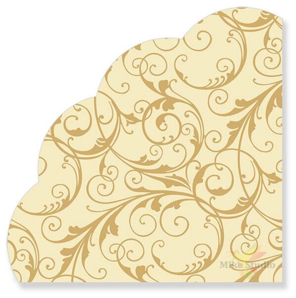 фото Салфетки бумажные сервировочные Bouquet Очарование на кремовом Бумага 32x32см, 12шт.