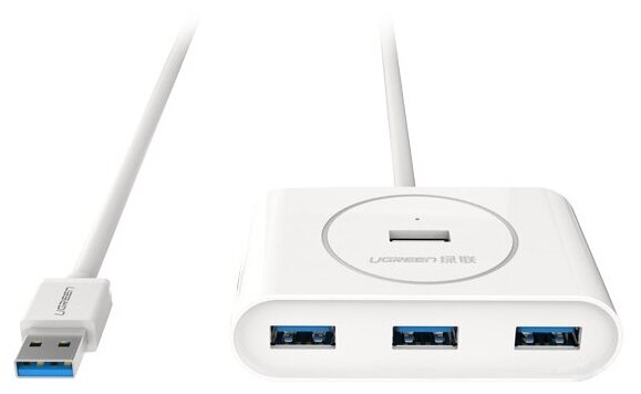 UGREEN USB концентратор хаб USB 30 x 4 1 м цвет белый 20283