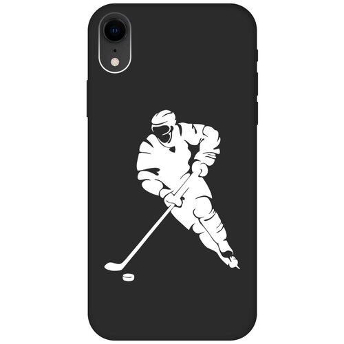 Силиконовый чехол на Apple iPhone XR / Эпл Айфон Икс Эр с рисунком Hockey W Soft Touch черный чехол книжка на apple iphone xr эпл айфон икс эр с рисунком 2007 w черный