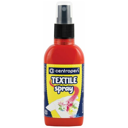 фото Краска-спрей для ткани и одежды красная centropen «textile spray», 110 мл, 1139