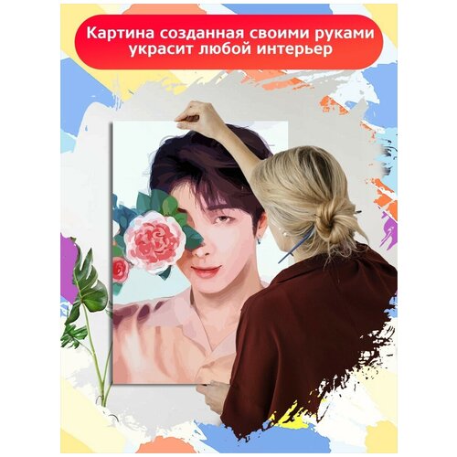 Картина по номерам Музыка BTS Ким Намджун - 6625 В 60x40 картина по номерам музыка bts ким намджун 6033 в 30x40