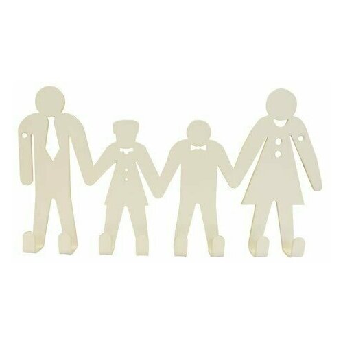 Вешалка Семья2 белый металл 1410₽