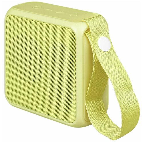 Портативная колонка Bluetooth TWS Quadro c функцией подключения 2х колонок к одному устройству цвет лимонный TFN TFN-BS03-01LE 139900₽