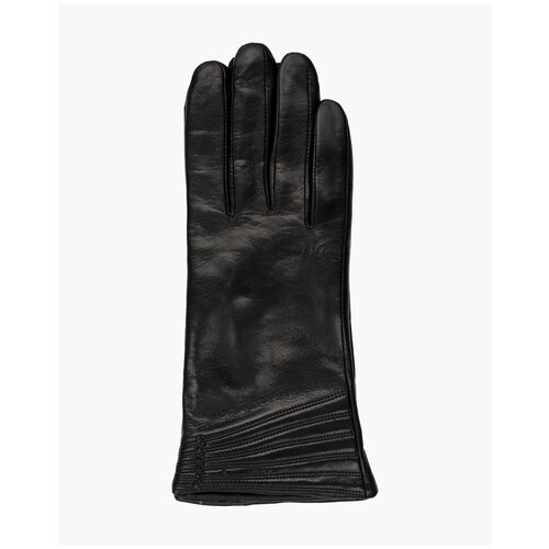 фото Перчатки estegla, демисезон/зима, натуральная кожа, утепленные, размер 6,5, черный