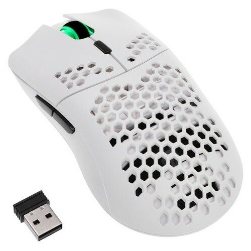 Мышь XYH80 MB-28 игровая беспроводная 600-3200 dpi 500 мАч с подсветкой белая 263100₽