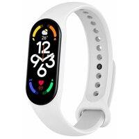 Силиконовый ремешок для фитнес-браслета Xiaomi Mi Band 7 Белый