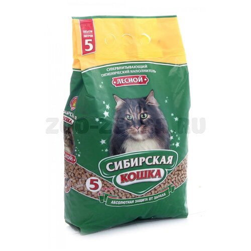 Сибирская кошка Лесной Древесный наполнитель (простая упаковка), 20 кг